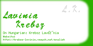 lavinia krebsz business card